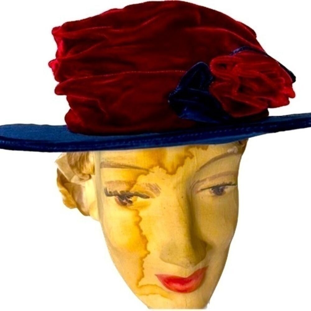 Dead Stock Vintage Plaza‎ Suite by Betmar Velvet Crushable Derby Hat